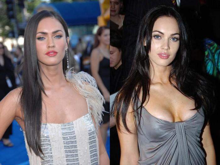 Megan Fox Before and After Boob Job